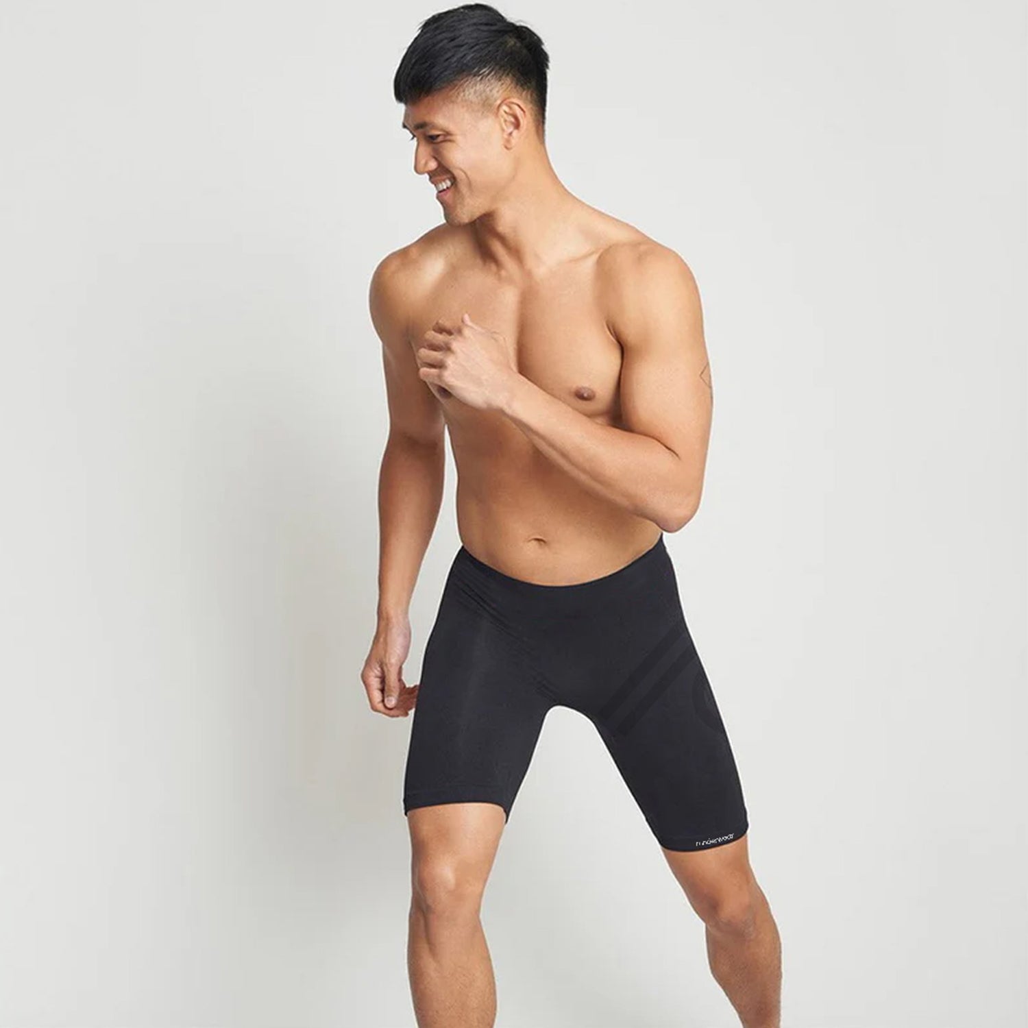 Men’s Running Long Boxer Shorts – Black